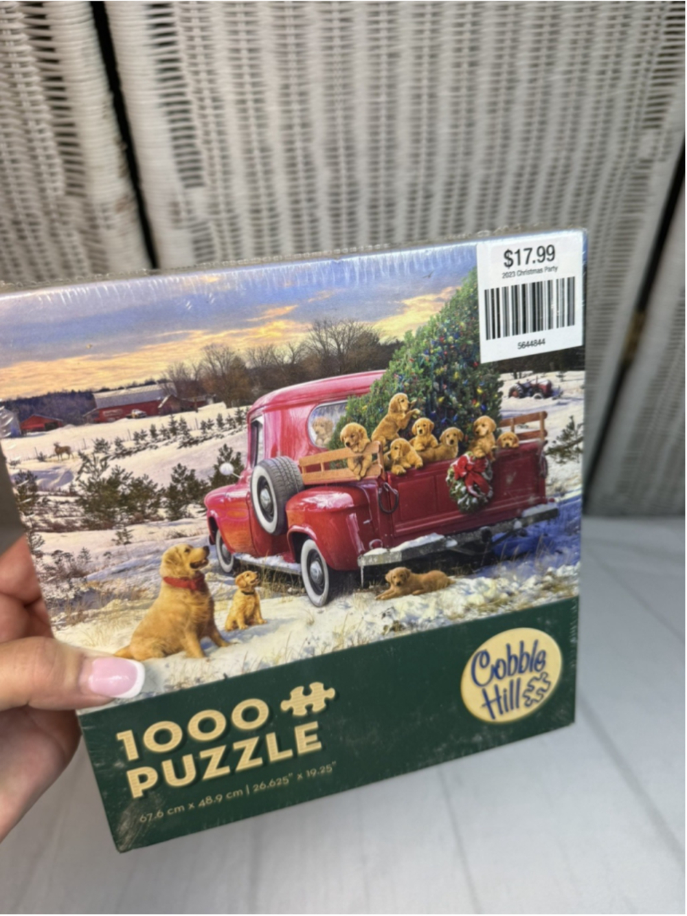 Cobble Hill Family Outing 1000 Pcs Puzzle New Sealed 26.625 x 19.25 Christmas
